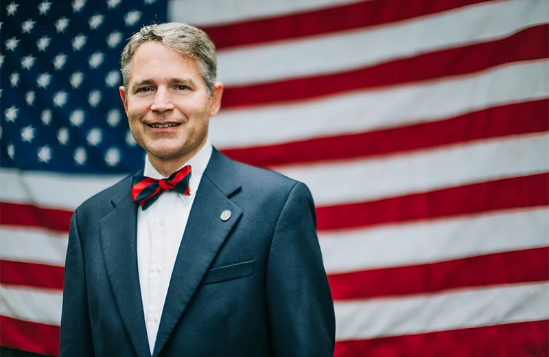 McCown and US Flag